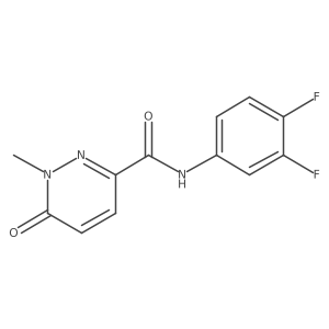 N-(3,4-difluorophenyl)-1-methyl-6-oxo-1,6-dihydropyridazine-3-carboxamide结构式