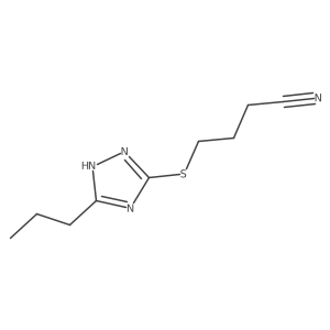 CCCc1nc(SCCCC#N)n[nH]1结构式