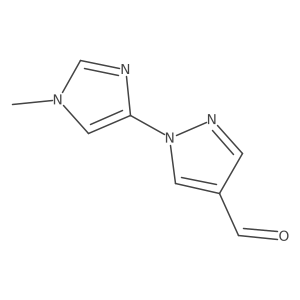 1-(1-Methyl-1H-imidazol-4-yl)-1H-pyrazole-4-carbaldehyde结构式