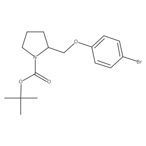 (S)-tert-butyl 2-((4-bromophenoxy)methyl)pyrrolidine-1-carboxylate结构式