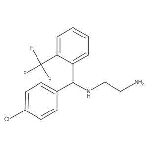 N-{(4-chlorophenyl)[2-(trifluoromethyl)phenyl]methyl}ethane-1,2-diamine Structure