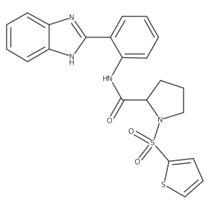 N-(2-(1H-benzo[d]imidazol-2-yl)phenyl)-1-(thiophen-2-ylsulfonyl)pyrrolidine-2-carboxamide Structure