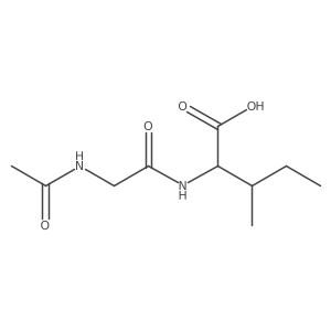 (2S,3S)-2-(2-acetamidoacetamido)-3-methylpentanoic acid Structure