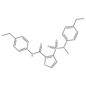 N-(4-ethylphenyl)-3-(N-(4-ethylphenyl)-N-methylsulfamoyl)thiophene-2-carboxamide Structure