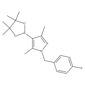 1-(4-fluorobenzyl)-3,5-dimethyl-4-(4,4,5,5-tetramethyl-1,3,2-dioxaborolan-2-yl)-1H-pyrazole Structure
