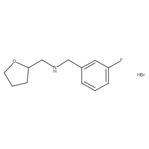 (3-Fluoro-benzyl)-(tetrahydro-furan-2-ylmethyl)-amine hydrobromide Structure
