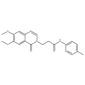 3-(6,7-dimethoxy-4-oxoquinazolin-3(4H)-yl)-N-(5-methylpyridin-2-yl)propanamide结构式