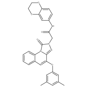 N-(2,3-dihydro-1,4-benzodioxin-6-yl)-2-[4-(3,5-dimethylphenoxy)-1-oxo-1H,2H-[1,2,4]triazolo[4,3-a]quinoxalin-2-yl]acetamide结构式