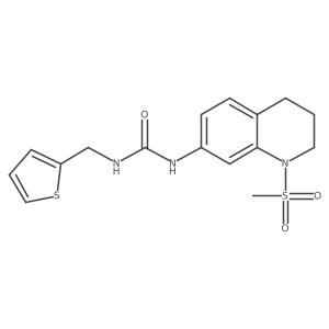 1-(1-(Methylsulfonyl)-1,2,3,4-tetrahydroquinolin-7-yl)-3-(thiophen-2-ylmethyl)urea Structure