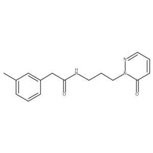 N-(3-(6-oxopyridazin-1(6H)-yl)propyl)-2-(m-tolyl)acetamide结构式