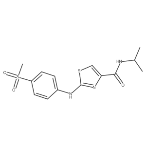 N-isopropyl-2-((4-(methylsulfonyl)phenyl)amino)thiazole-4-carboxamide Structure