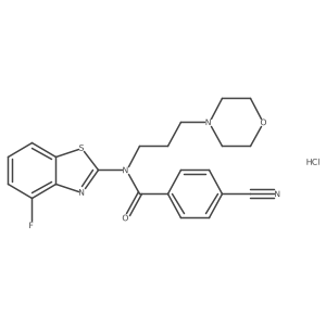 4-cyano-N-(4-fluorobenzo[d]thiazol-2-yl)-N-(3-morpholinopropyl)benzamide hydrochloride结构式
