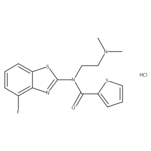 N-(2-(dimethylamino)ethyl)-N-(4-fluorobenzo[d]thiazol-2-yl)thiophene-2-carboxamide hydrochloride Structure