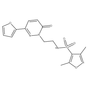 N-(2-(3-(furan-2-yl)-6-oxopyridazin-1(6H)-yl)ethyl)-3,5-dimethylisoxazole-4-sulfonamide Structure