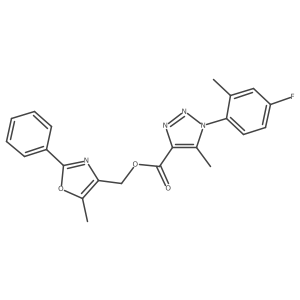 (5-methyl-2-phenyl-1,3-oxazol-4-yl)methyl 1-(4-fluoro-2-methylphenyl)-5-methyl-1H-1,2,3-triazole-4-carboxylate Structure
