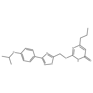 2-({[3-(4-Isopropoxyphenyl)-1,2,4-oxadiazol-5-yl]methyl}sulfanyl)-6-propyl-4-pyrimidinol Structure