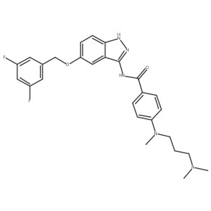 N-[5-[(3,5-difluorophenyl)methoxy]-1H-indazol-3-yl]-4-[3-(dimethylamino)propyl-methylamino]benzamide Structure