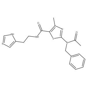 2-[acetyl(benzyl)amino]-N-[2-(1H-imidazol-4-yl)ethyl]-4-methyl-1,3-thiazole-5-carboxamide Structure