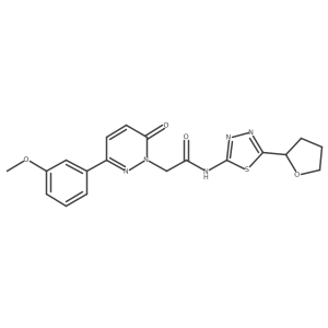 2-[3-(3-methoxyphenyl)-6-oxopyridazin-1(6H)-yl]-N-[(2E)-5-(tetrahydrofuran-2-yl)-1,3,4-thiadiazol-2(3H)-ylidene]acetamide Structure