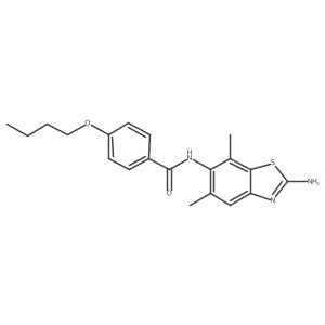 N-(2-Amino-5,7-dimethyl-6-benzothiazolyl)-4-butoxybenzamide Structure