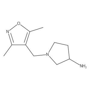 1-[(3,5-Dimethyl-1,2-oxazol-4-yl)methyl]pyrrolidin-3-amine结构式