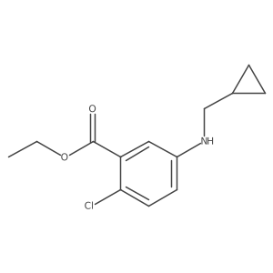 2-Chloro-5-[(cyclopropylmethyl)amino]benzoic acid ethyl ester Structure