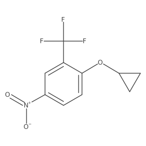1-Cyclopropoxy-4-nitro-2-(trifluoromethyl)benzene结构式