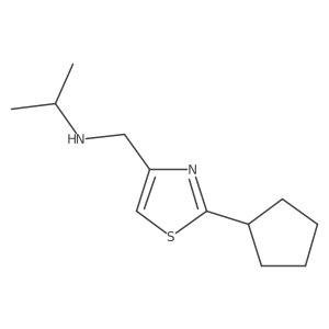 N-((2-cyclopentylthiazol-4-yl)methyl)propan-2-amine Structure