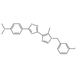 (4-{3-[1-(3-fluorobenzyl)-5-methyl-1H-1,2,3-triazol-4-yl]-1,2,4-oxadiazol-5-yl}phenyl)dimethylamine Structure