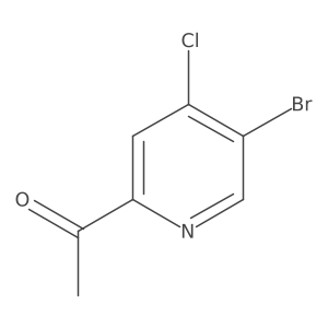 1-(5-Bromo-4-chloropyridin-2-yl)ethanone结构式