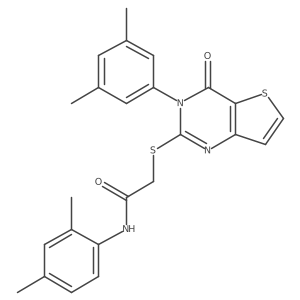 N-(2,4-dimethylphenyl)-2-{[3-(3,5-dimethylphenyl)-4-oxo-3,4-dihydrothieno[3,2-d]pyrimidin-2-yl]sulfanyl}acetamide Structure