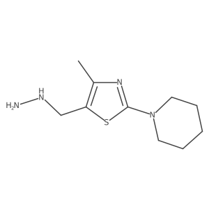 1-[5-(Hydrazinylmethyl)-4-methyl-1,3-thiazol-2-yl]piperidine结构式