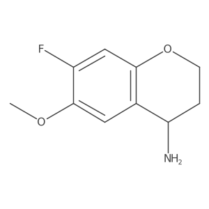 7-Fluoro-6-methoxychroman-4-amine结构式