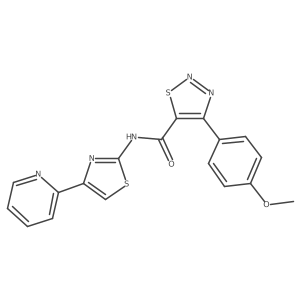4-(4-methoxyphenyl)-N-[(2Z)-4-(pyridin-2-yl)-1,3-thiazol-2(3H)-ylidene]-1,2,3-thiadiazole-5-carboxamide Structure