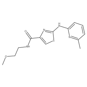N-(2-methoxyethyl)-2-((6-methylpyridin-2-yl)amino)thiazole-4-carboxamide Structure