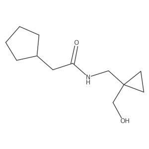 2-cyclopentyl-N-((1-(hydroxymethyl)cyclopropyl)methyl)acetamide Structure