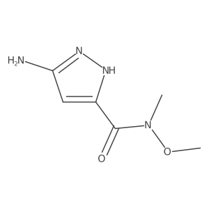3-amino-N-methoxy-N-methyl-1H-pyrazole-5-carboxamide Structure