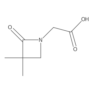 3,3-Dimethyl-2-oxo-1-azetidineacetic acid Structure