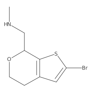 1-(2-bromo-5,7-dihydro-4H-thieno[2,3-c]pyran-7-yl)-N-methylmethanamine结构式