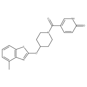 5-(4-((4-methylbenzo[d]thiazol-2-yl)oxy)piperidine-1-carbonyl)pyridin-2(1H)-one Structure