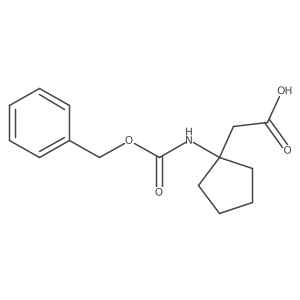 2-(1-(((Benzyloxy)carbonyl)amino)cyclopentyl)acetic acid结构式