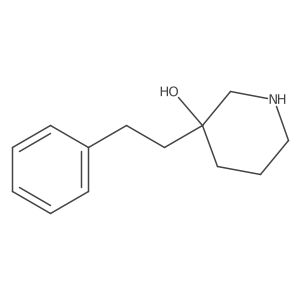 3-(2-Phenylethyl)piperidin-3-ol结构式