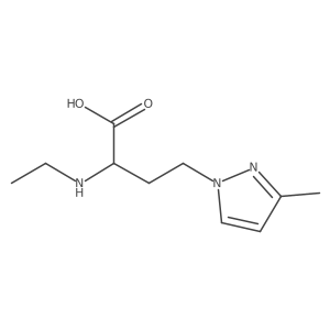 2-(ethylamino)-4-(3-methyl-1H-pyrazol-1-yl)butanoic acid Structure