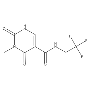 3-methyl-2,4-dioxo-N-(2,2,2-trifluoroethyl)-1,2,3,4-tetrahydropyrimidine-5-carboxamide Structure