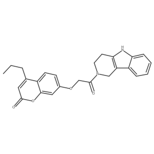 CCCc1cc(=O)oc2cc(OCC(=O)N3CCc4[nH]c5ccccc5c4C3)ccc12结构式