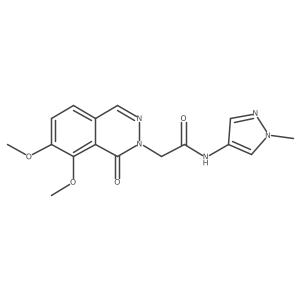 2-(7,8-dimethoxy-1-oxophthalazin-2(1H)-yl)-N-(1-methyl-1H-pyrazol-4-yl)acetamide Structure