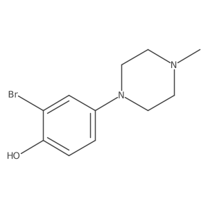 2-Bromo-4-(4-methylpiperazin-1-yl)phenol Structure