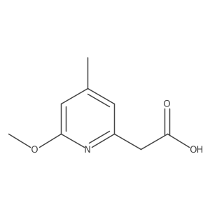 (6-Methoxy-4-methylpyridin-2-YL)acetic acid结构式
