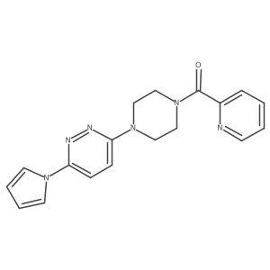 (4-(6-(1H-pyrrol-1-yl)pyridazin-3-yl)piperazin-1-yl)(pyridin-2-yl)methanone结构式