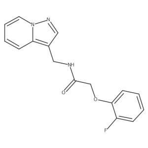 2-(2-fluorophenoxy)-N-(pyrazolo[1,5-a]pyridin-3-ylmethyl)acetamide结构式